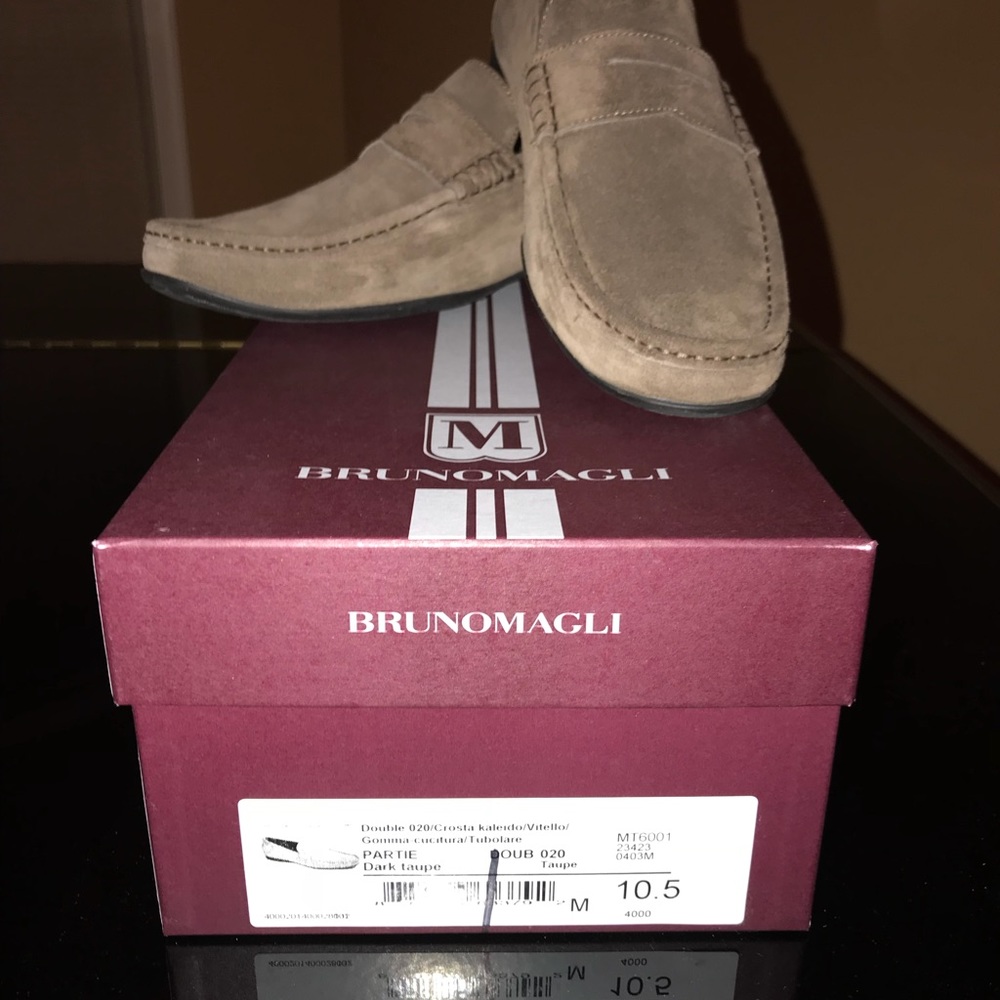 Bruno Magli mens suede driving shoes.
