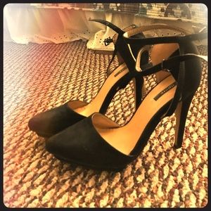 3 inch Sexy suede strapped black heels 👠