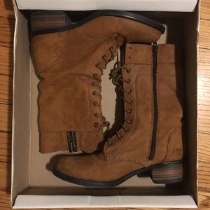 Steve Madden Brown Batell Cognac Leather Boots