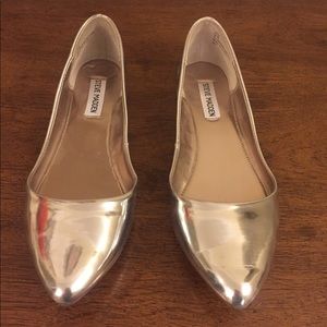 Metallic silver Steve Madden flats 9.5