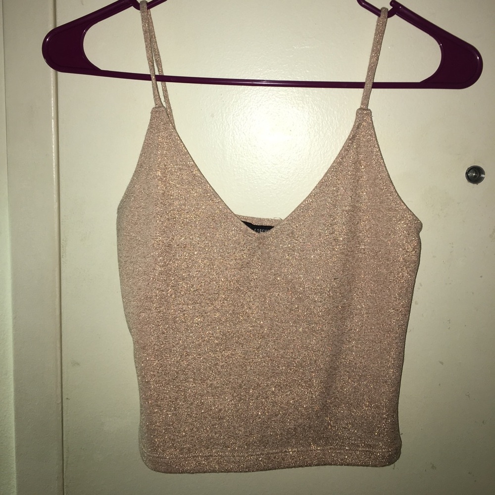 metallic crop top