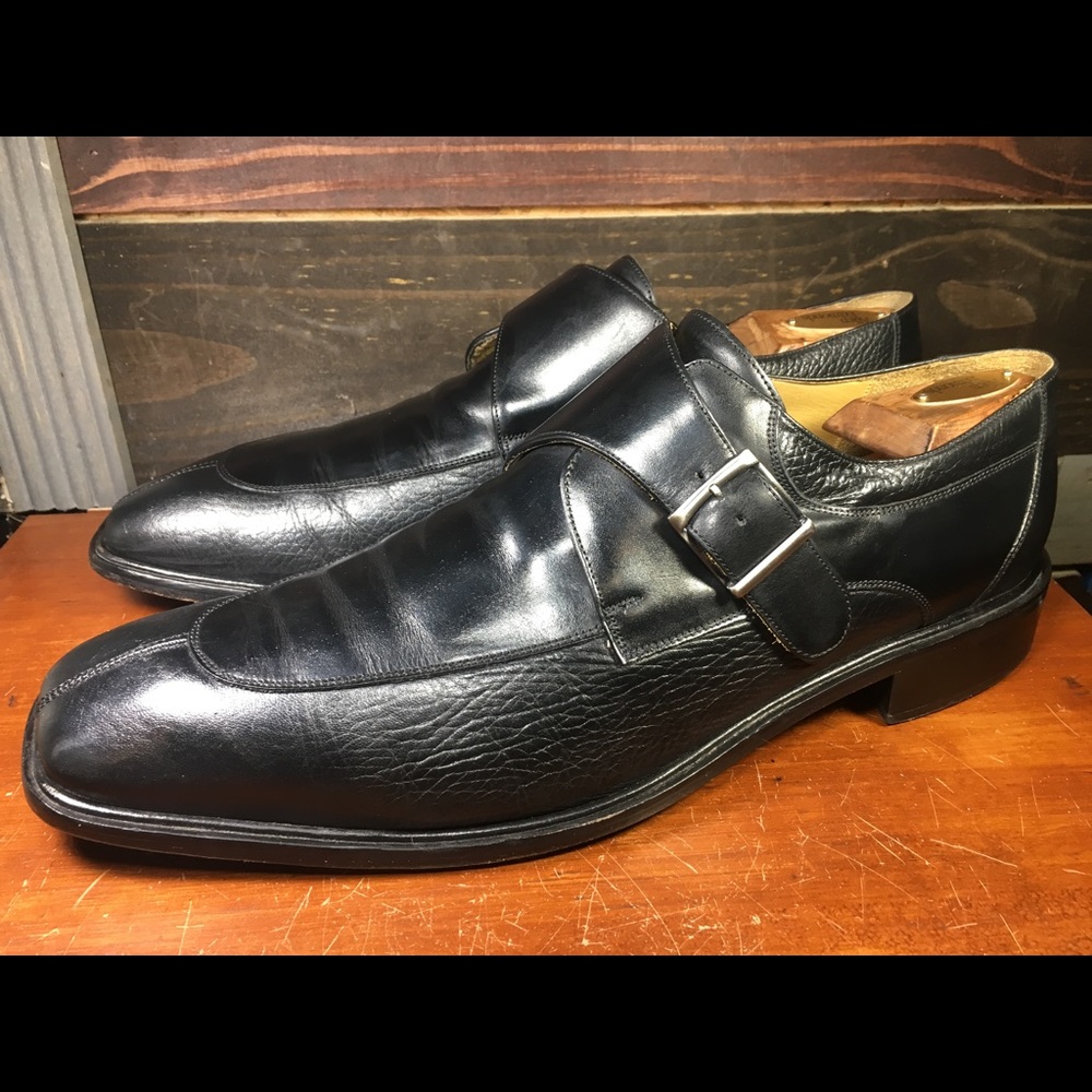 Mezlan leather monk strap Loafer shoes Sz 13 M