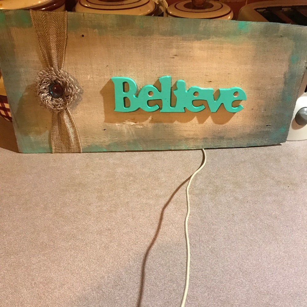 Hand made sign