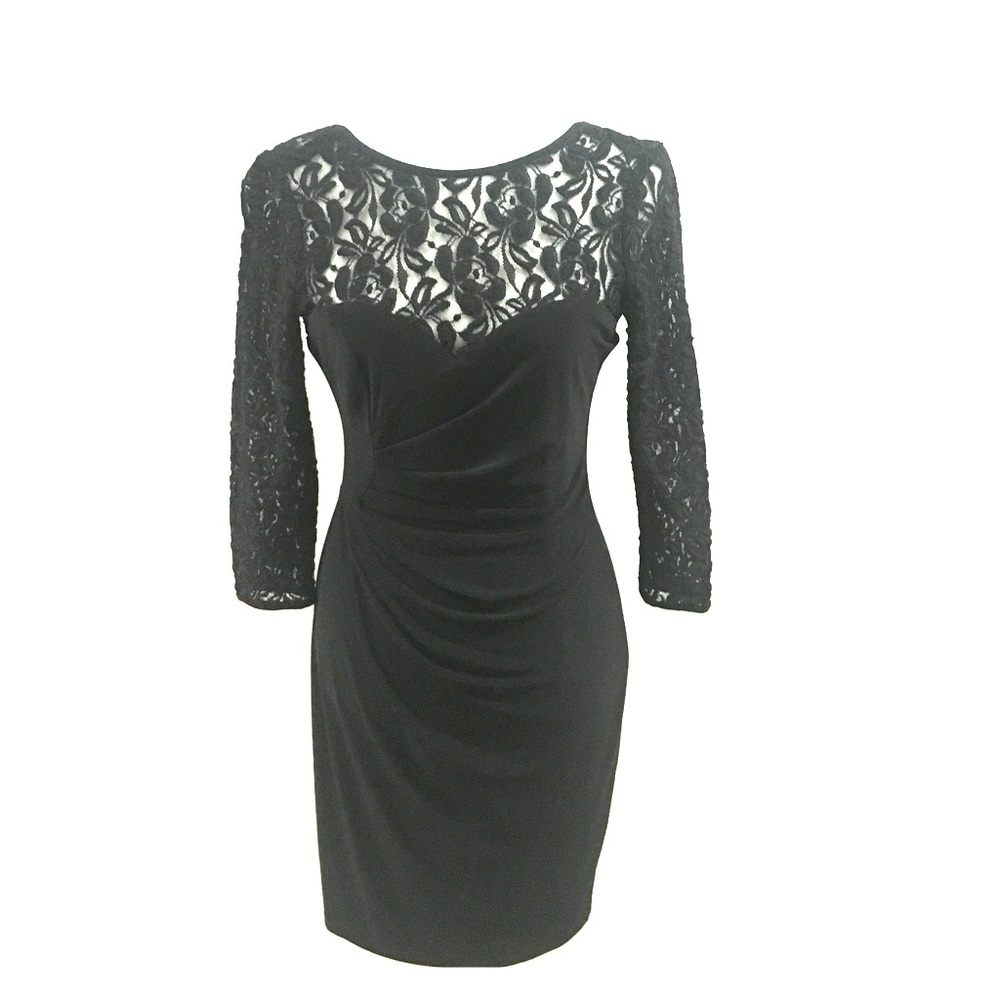 Evan Picone Black Cocktail Dress