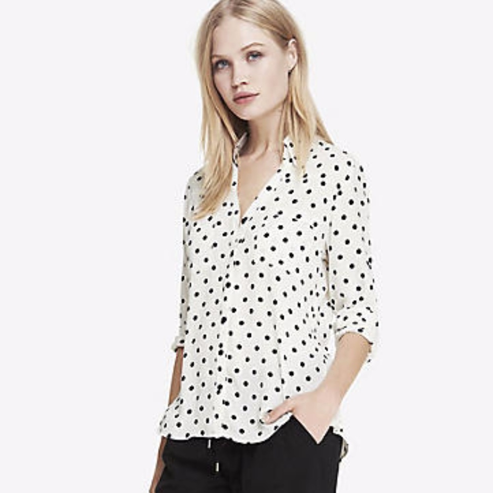 Express Polka dot Portofino Shirt XS