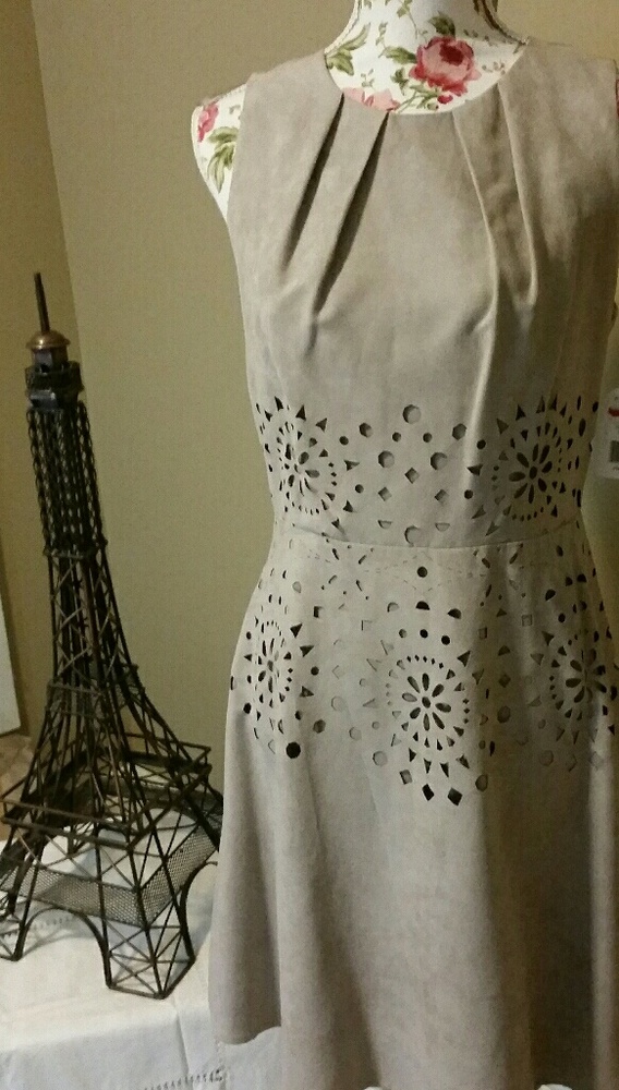 Jessica Simpson suede cutout dress.