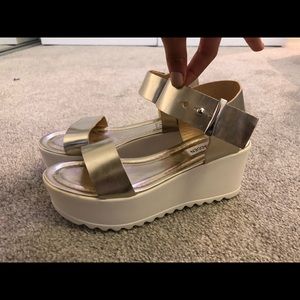 Steve Madden Metallic Platform Sandals