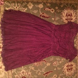 Burgundy Lace Dress