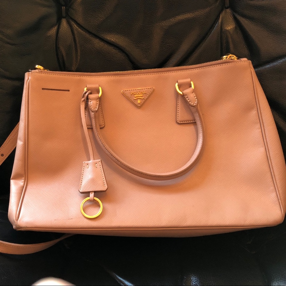 Prada tote with long shoulder chain
