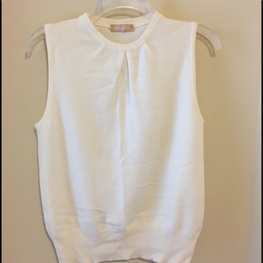 Luca Luca 100% Cashmere Cream Sweater