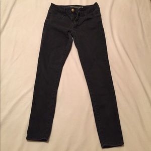 Black Super Super Stretch American Eagle Jeggings