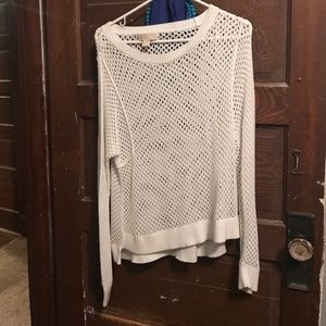michael kors white mesh sweater