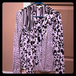 Cabi animal print blouse