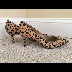 Ann Taylor, Dyed calf hair leopard shoes