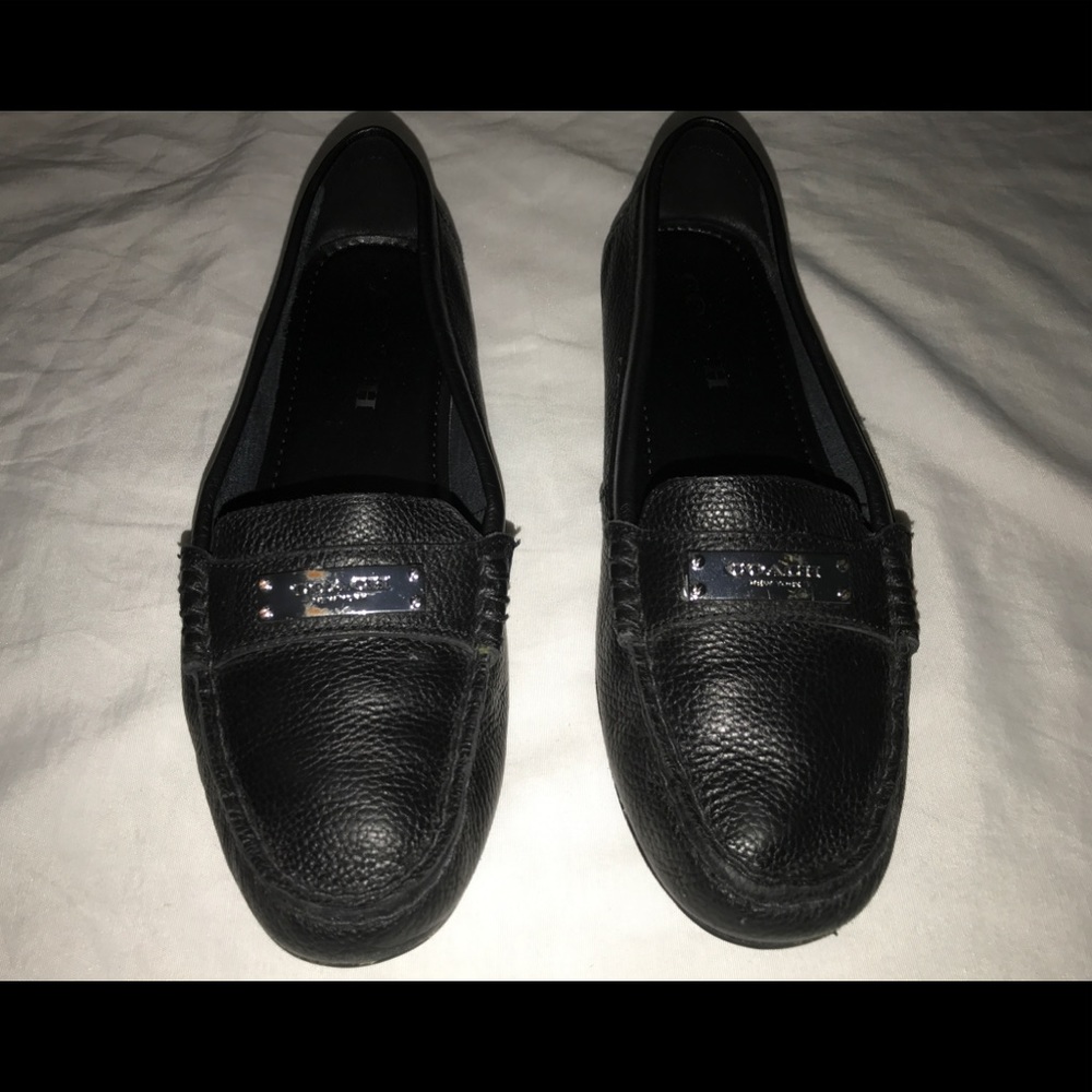 Coach Black Leather Loafers