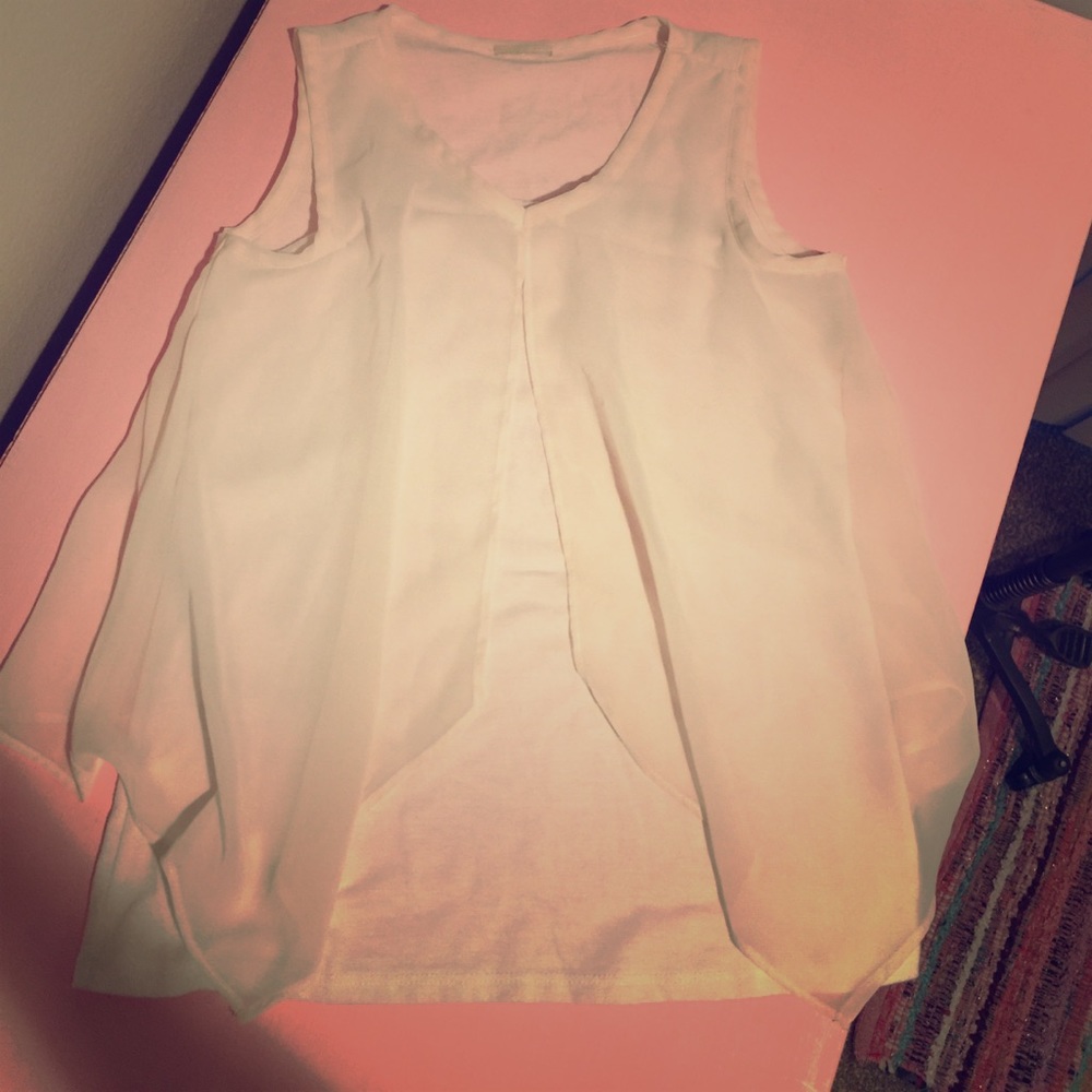 Girls white layered blouse