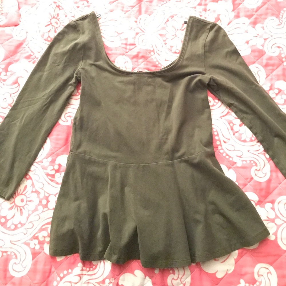 Express olive green top