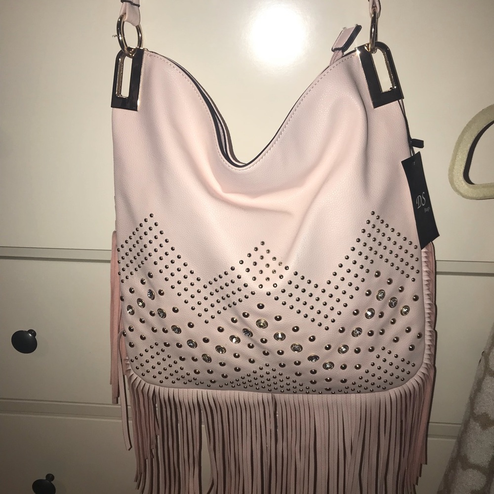 Pink Fringe Bag