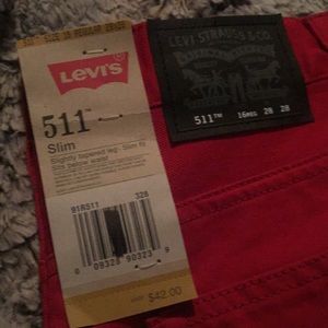 Levi’s 511 boys red jeans 👖