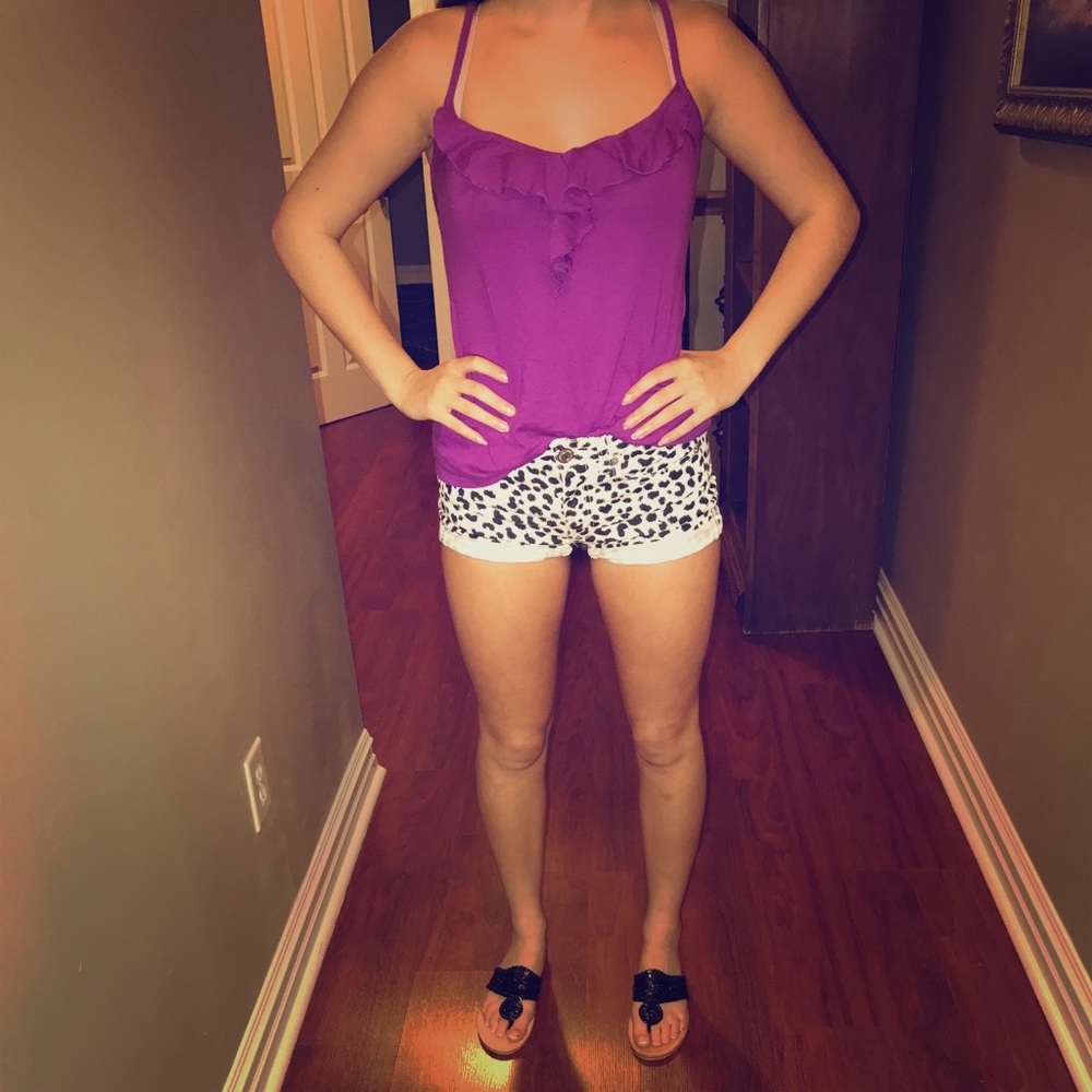American eagle leopard shorts