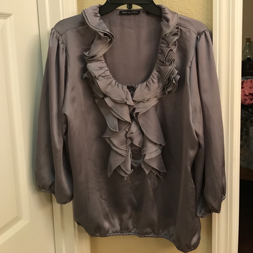 Violet & Claire blouse steel grey