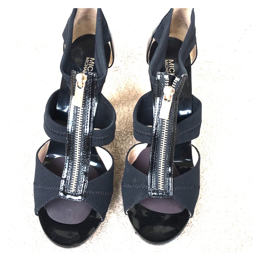 Michael Kors Black Zip Up Heels