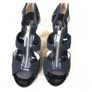 Michael Kors Black Zip Up Heels