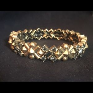 J.Crew Blue & Gold Stretch Bracelet