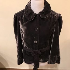Juicy Couture Charcoal Gray Velvet Blazer