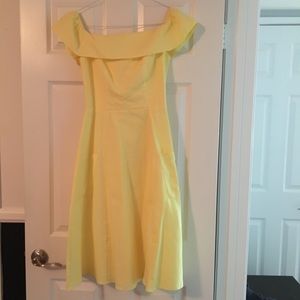 ASOS Yellow Of Shoulder Dress | Size 4
