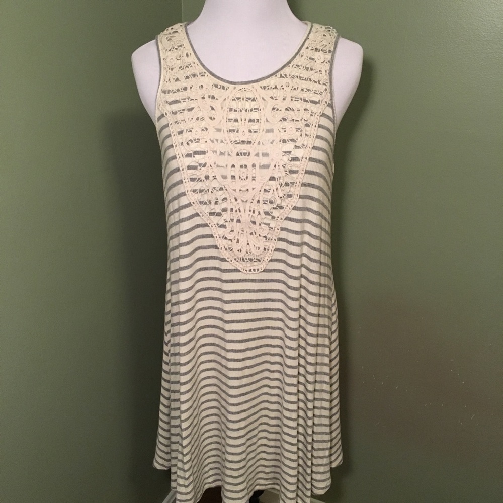 Xhilaration Lace Striped Dress