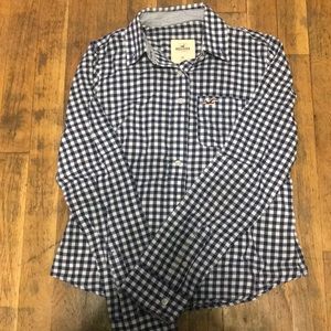 Flannel button down top