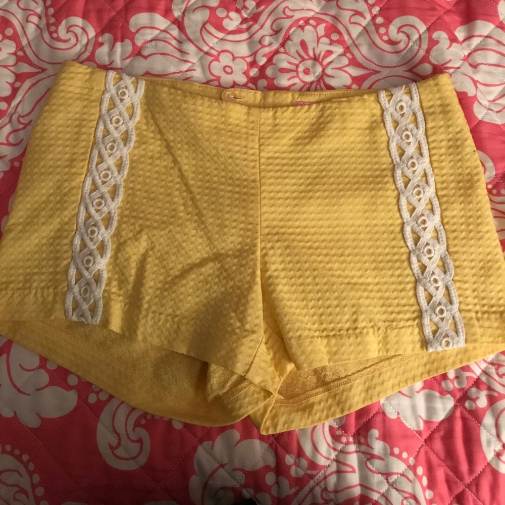 Yellow Lilly Pulitzer shorts
