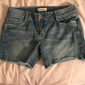 Light Blue Midi Shorts