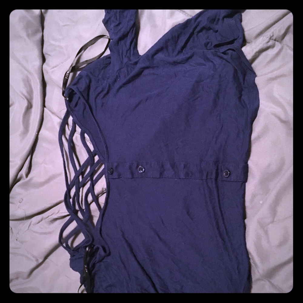 Blue cross back shirt