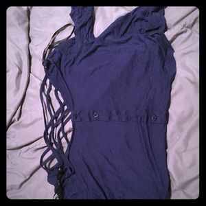 Blue cross back shirt