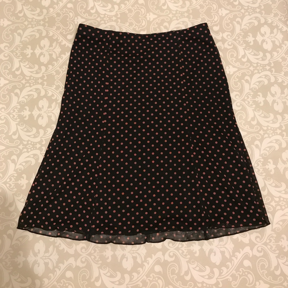 Express Polka Dot Swing Skirt