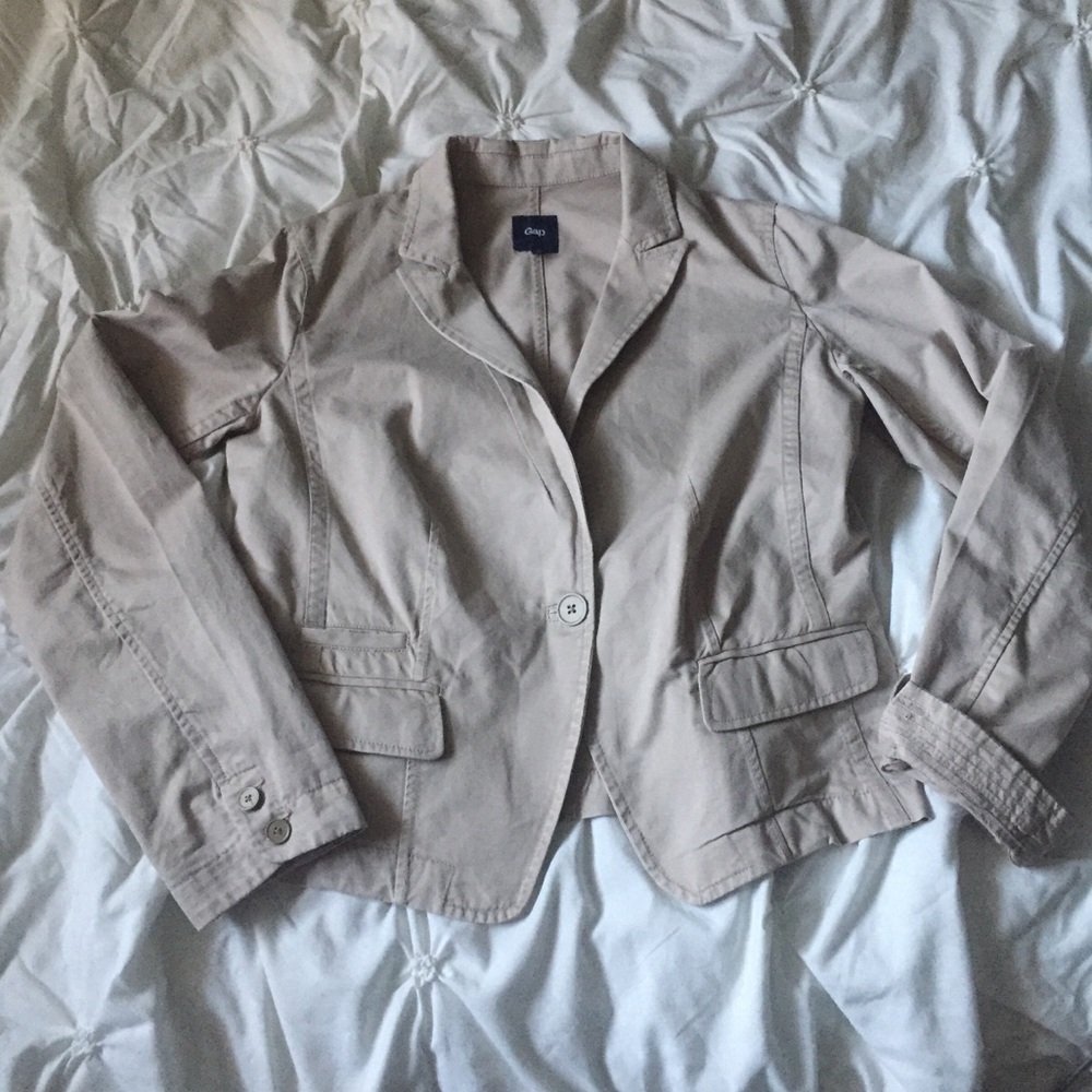 GAP Khaki Beige Blazer Coat Button Jacket