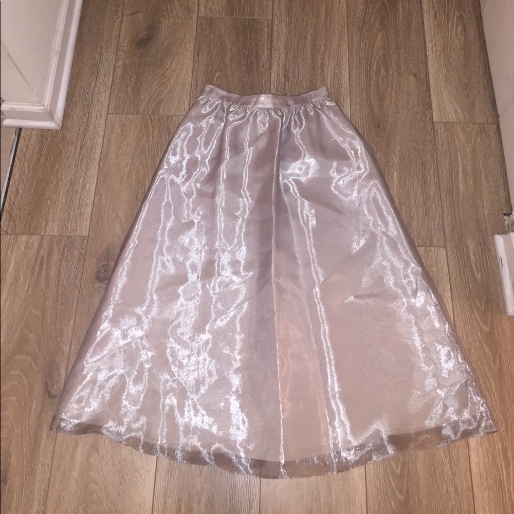 Metallic Long Dressy Skirt