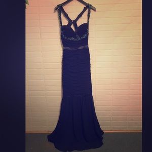 Navy blue prom dress