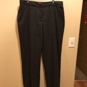 Burgundy Plaid Slacks from 212 Collection