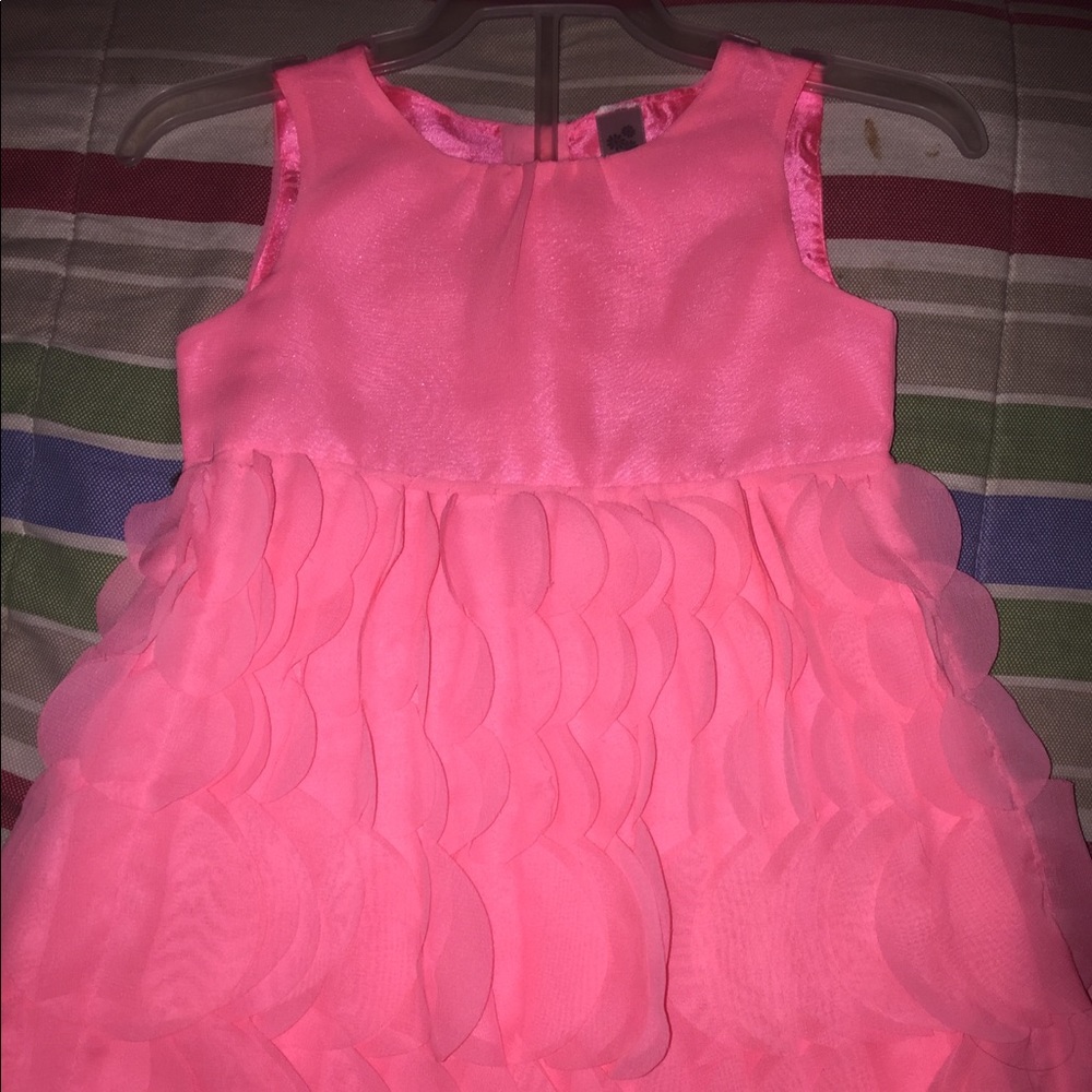 Coral colored light dress