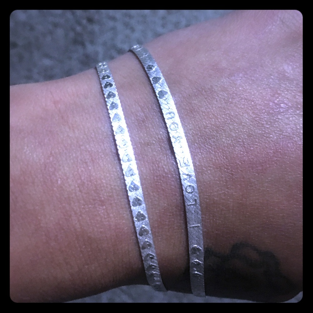 2 Sterling silver 7inch bracelets