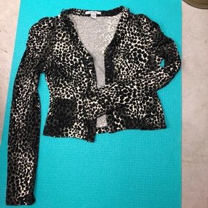Leopard print cardigan