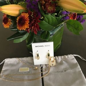 Michael Kors Sparkly Lock Earrings