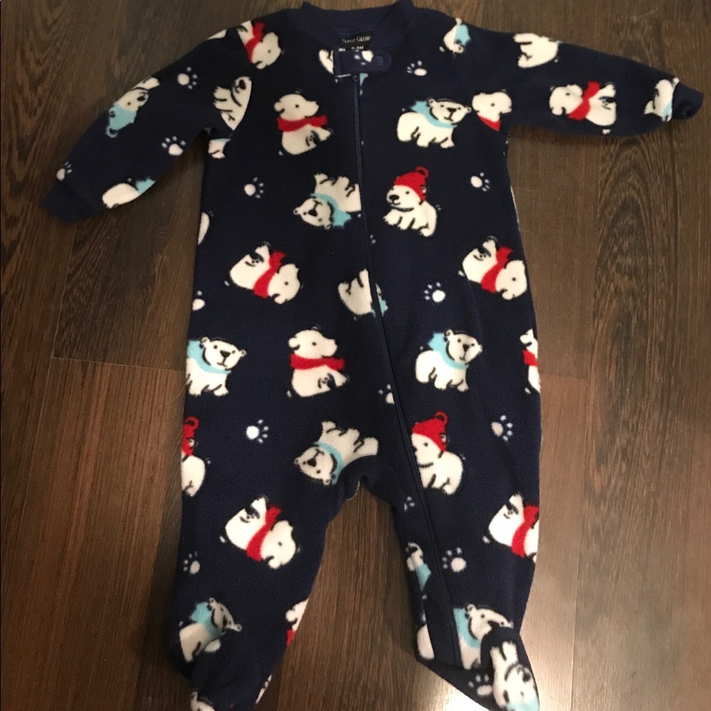 Faded Glory Polar Bear footed sleeper