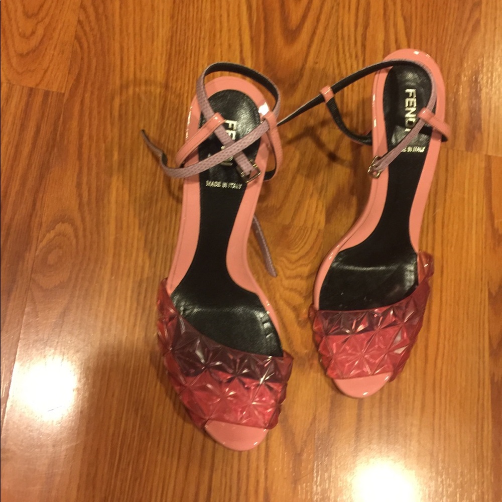 Pink Fendi Pyramid Heels