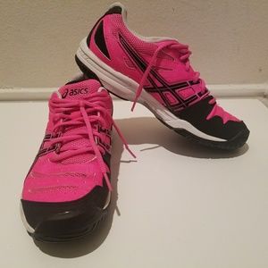 Asics Pink & Black Tennis Shoes