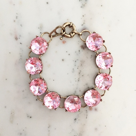 "Carrie" Bracelet || Rose Pink Crystal Statement - Picture 2 of 9