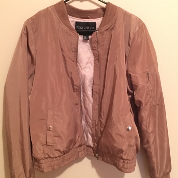 🌟SOLD🌟Forever 21 Brown/Tan Bomber Jacket NWOT - Picture 2 of 6
